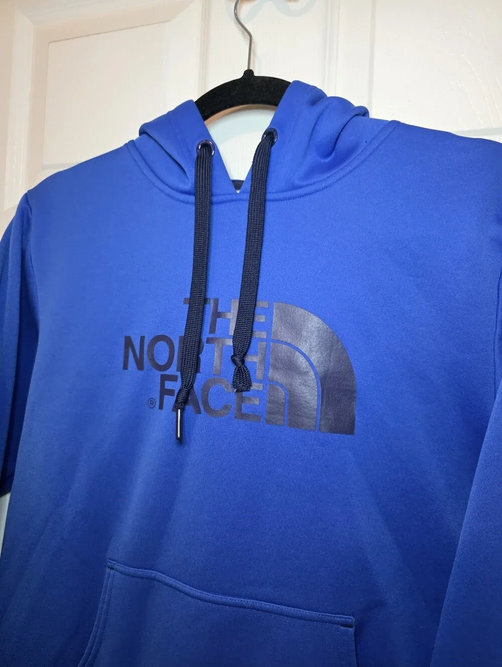 The North Face Men's Small Blue Hooded Pullover Graphic Sweatshirt